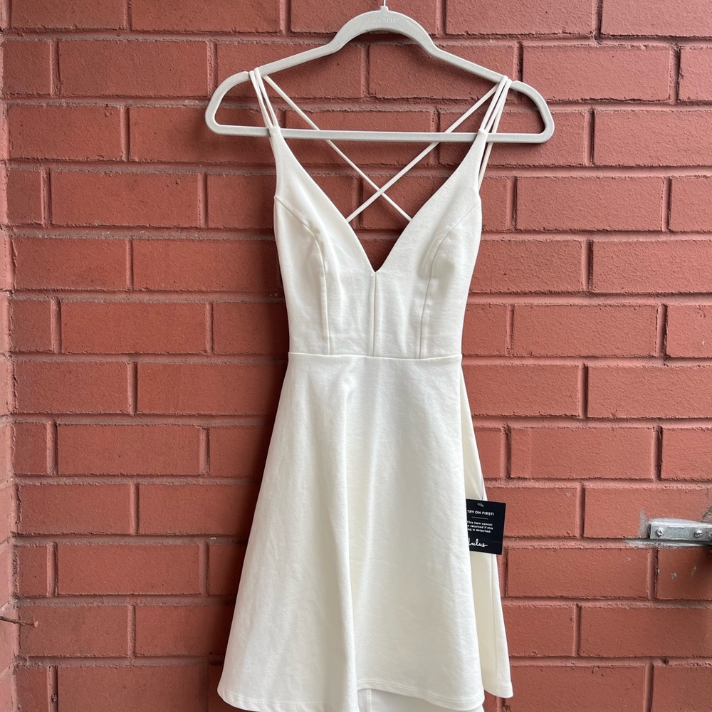 Lulus “Believe in Love” strappy backless dress